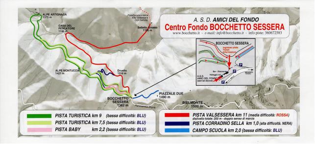 oasi zegna – sci di fondo neve - sci di fondo- cartina