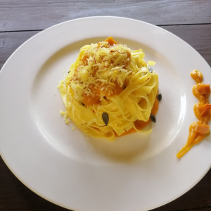 Tagliatelle zucca toma zafferano_Ca’ nel Bosco